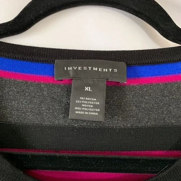 Investments Multi Colored Sweater. #207 - Picture 3 of 3